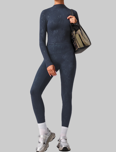Yoga Clothes High Grade Women Outdoor Training Running Sports Long Sleeved Fitness Clothes Two Piece Sets - Modestly Vogue